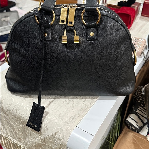 YVES SAINT LAURANT MUSE BAG BLACK LEATHER VERY GOOD CONDITION 100% AUTHENTIC - Picture 2 of 10